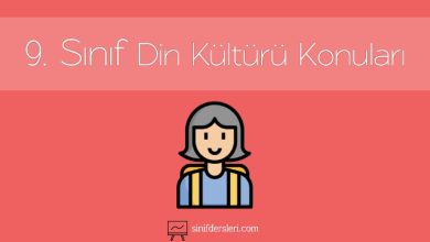 9. Sınıf Din Kültürü Konuları