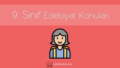 9. Sınıf Türk Dili ve Edebiyatı Konuları