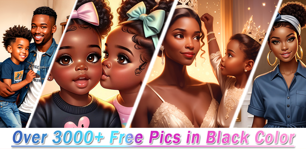 Black Art: Paint by Number Relaxing Game